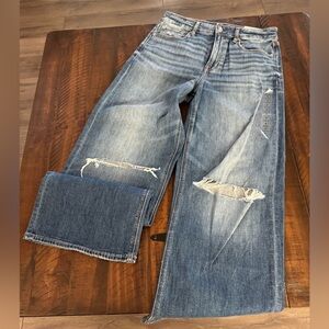 American Eagle Dreamy Drape Super High Rise Baggy Wide Jeans